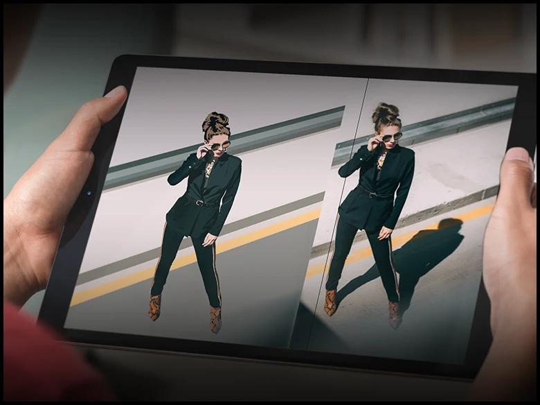 Femme en vectoriel sur Adobe Illustrator