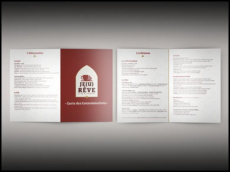 carte des consommation je(u) Rêve